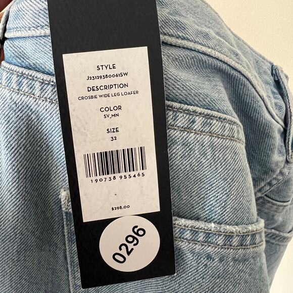 Veronica Beard Women's Crosbie High-Rise Wide-Leg Loafer Jeans Blue Size 32 - Picture 8 of 8